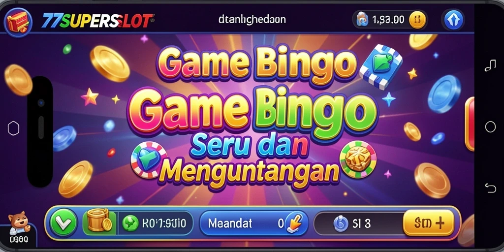 Tampilan gameplay seru di 77SUPERSLOT dengan fitur Bingo menarik.