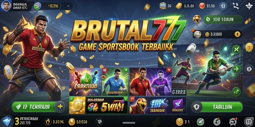 Tampilan menarik dari gameplay taruhan Sportsbook BRUTAL77.