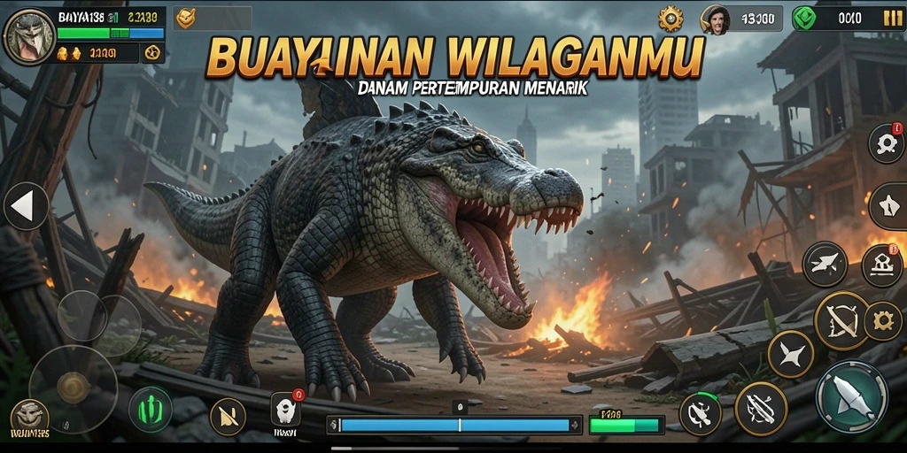 Gameplay BUAYA138 yang seru dalam pertempuran Tower Defense.