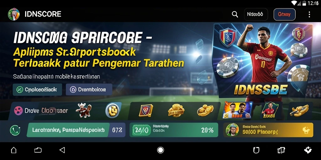 Tampilan menarik dari antarmuka IDNSCORE saat bermain taruhan.