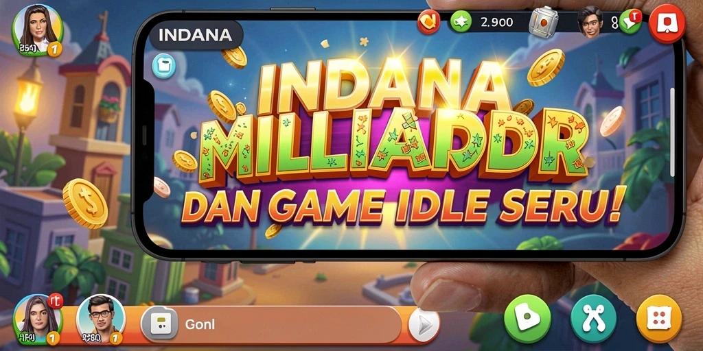Gameplay menarik INDAAA dengan berbagai pilihan bisnis idle.