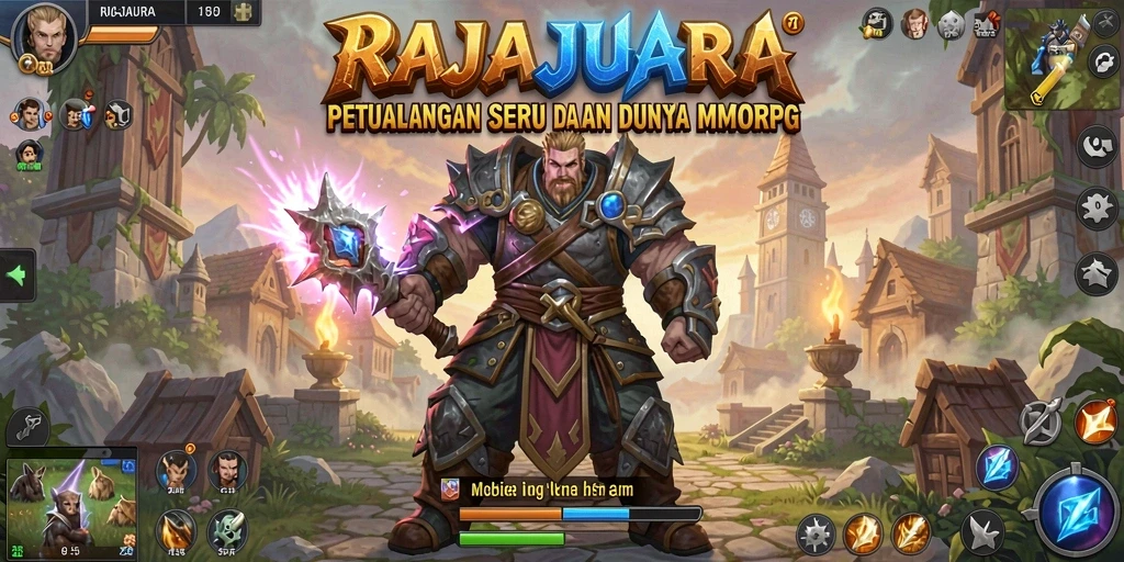 Tampilan gameplay menarik di dunia fantasi RAJAJUARA.