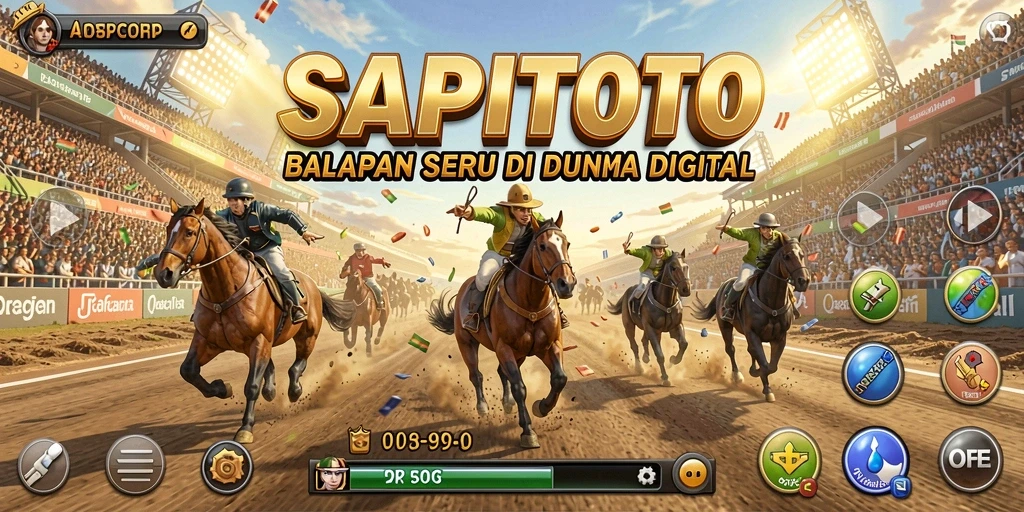 Screenshot gameplay SAPITOTO menampilkan balapan yang seru dan mendebarkan.
