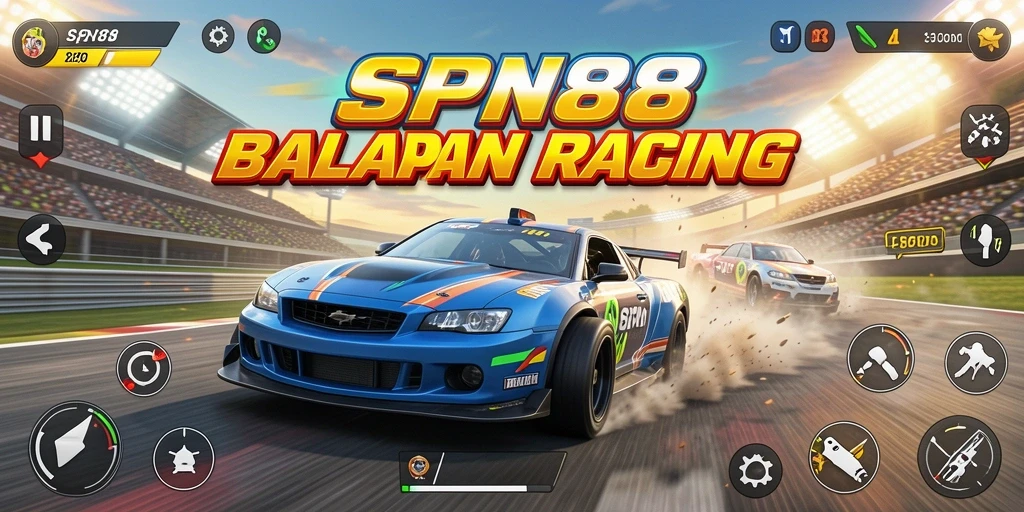 Gameplay SPN88 dengan trek balapan yang mendebarkan.