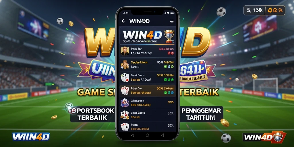 Screenshot utama WIN4D menampilkan antarmuka taruhan yang menarik.